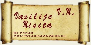 Vasilije Misita vizit kartica